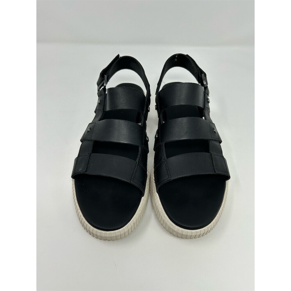 SOREL ONA Ave Womens Slingback Flat Sandals Black Strappy Open Toe Size 10 - Picture 5 of 13